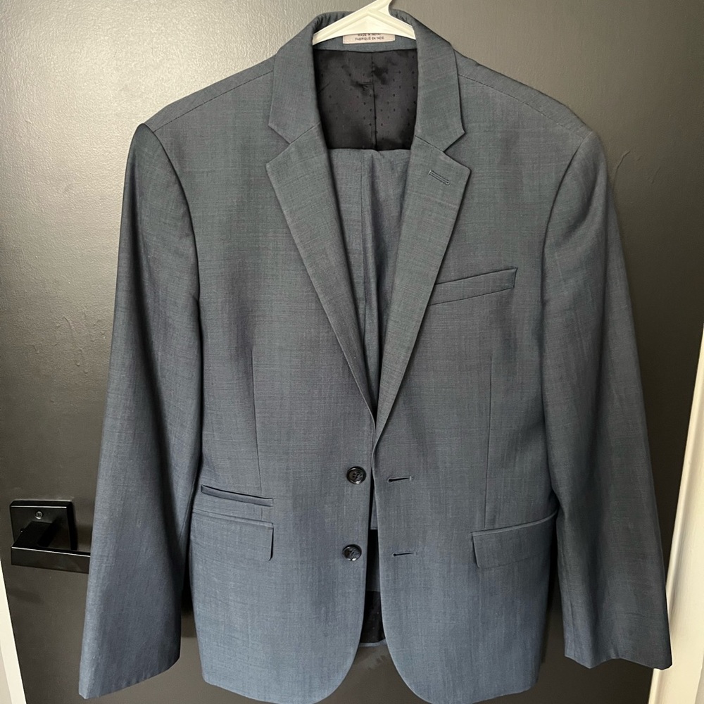 Men's Express grayish blue suit